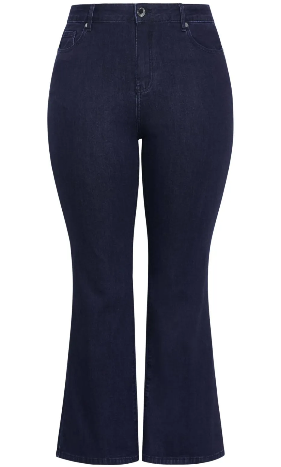Harley Fit Carla Flare Leg Short Jean - dark wash