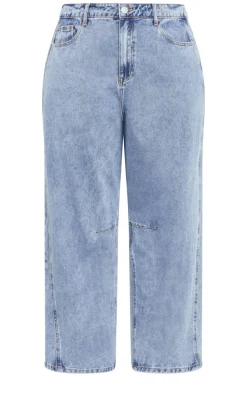Harley Fit Cassie Barrel Leg Jean - mid wash