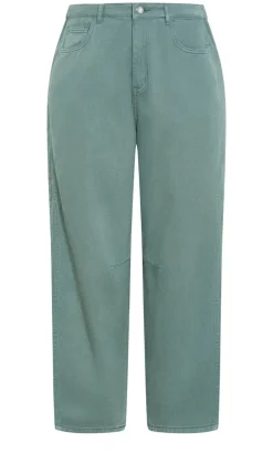Harley Fit Cassie Barrel Leg Jean - sage wash