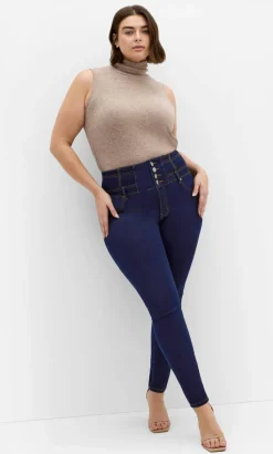 Harley Fit Corset Skinny Leg Regular Jean - dark wash