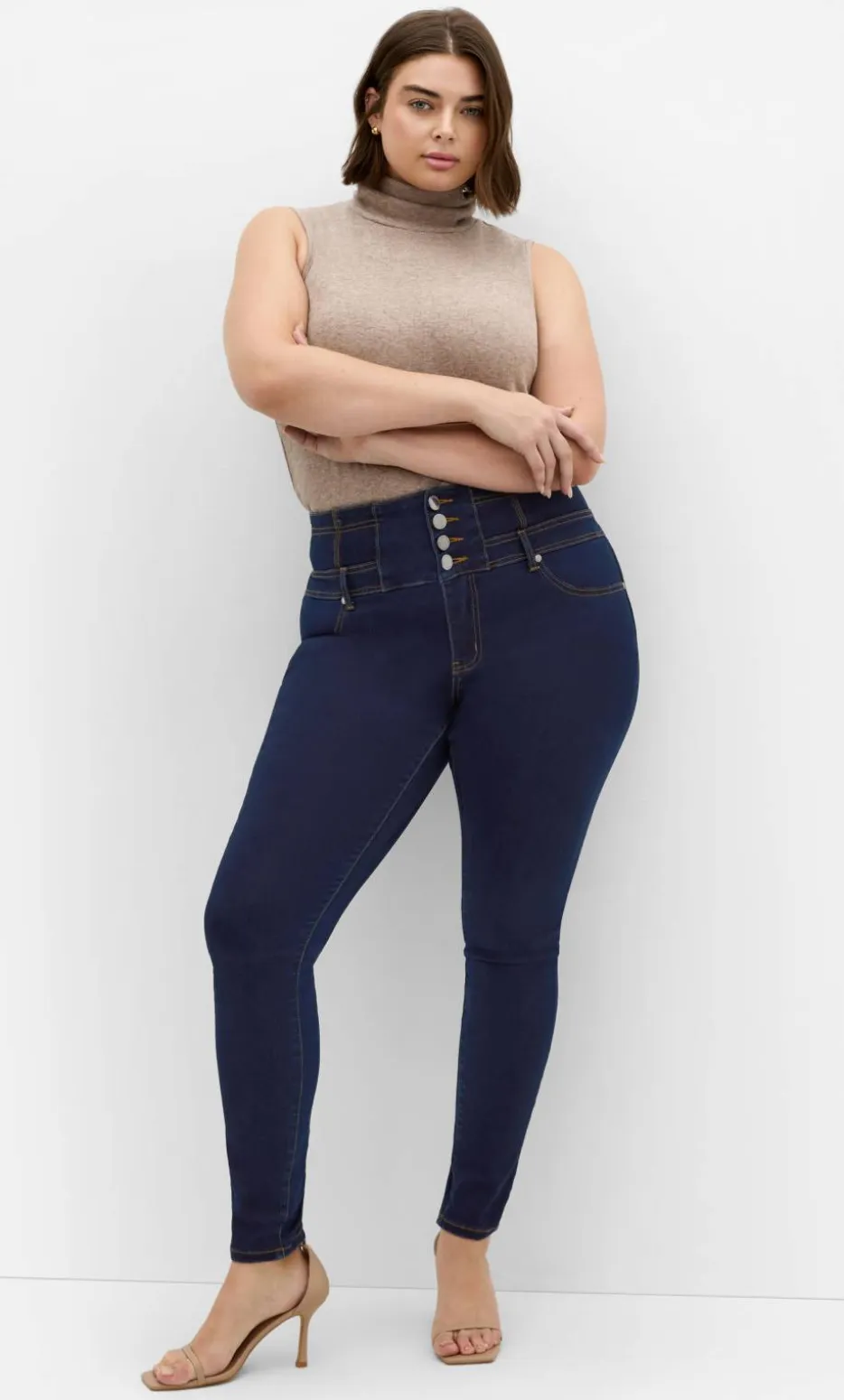 Harley Fit Corset Skinny Leg Regular Jean - dark wash