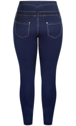 Harley Fit Corset Skinny Leg Regular Jean - dark wash