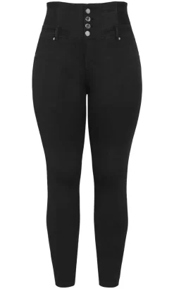 Harley Fit Corset Skinny Leg Regular Jean - black