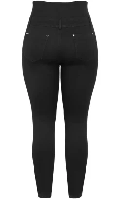 Harley Fit Corset Skinny Leg Regular Jean - black