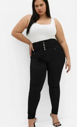 Harley Fit Corset Skinny Leg Regular Jean - black