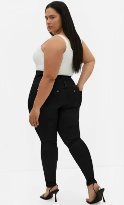 Harley Fit Corset Skinny Leg Regular Jean - black
