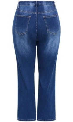 Harley Fit Dani Straight Leg Jean - mid wash
