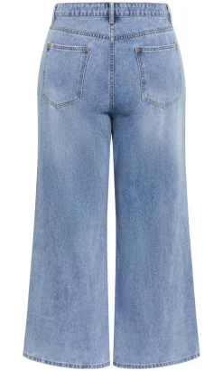 Harley Fit Hallie Wide Leg Jean - mid wash