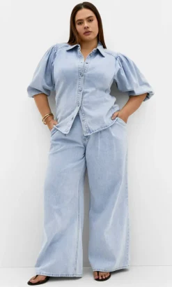 Harley Fit Jessie Wide Leg Regular Jean - light wash