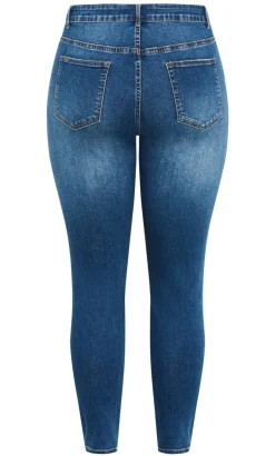 Harley Fit Karla Skinny Leg Short Jean - dark wash