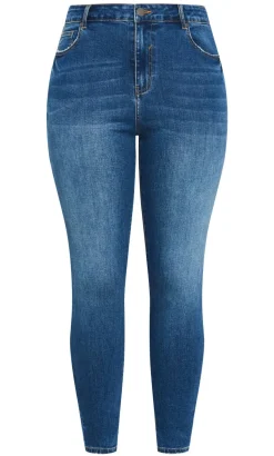 Harley Fit Karla Skinny Leg Short Jean - dark wash