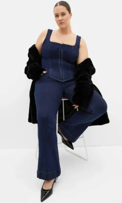 Harley Fit Lara Bootleg Regular Jean - dark wash