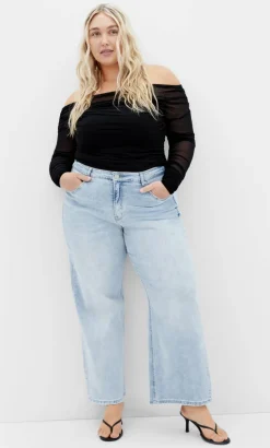 Harley Fit Lora Wide Leg Jean - light wash