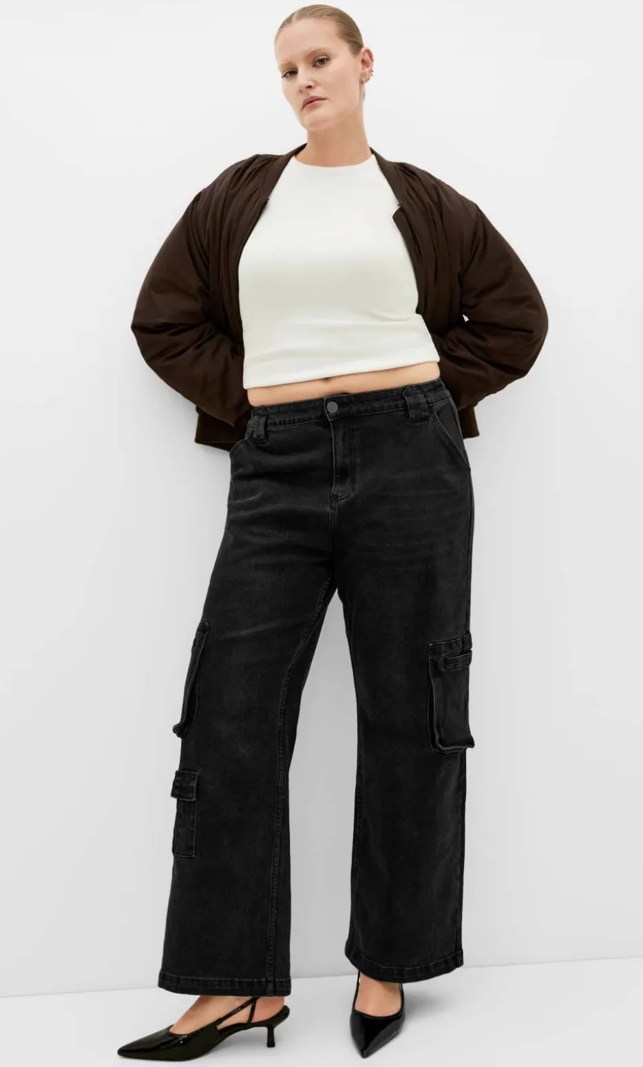 Harley Fit Miley Cargo Regular Jean - black wash