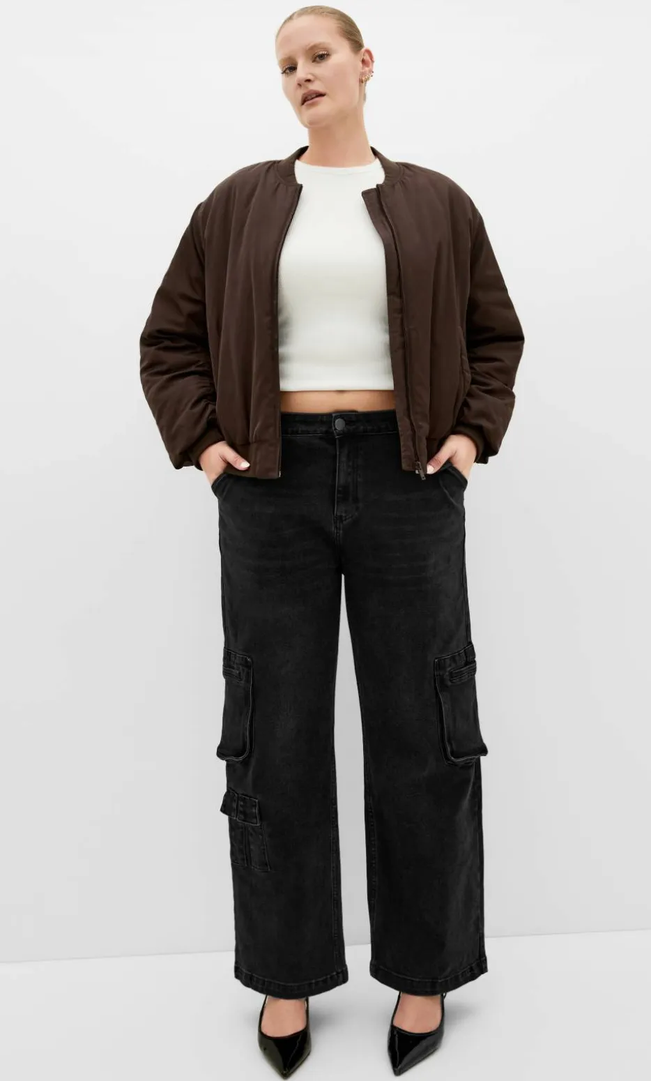 Harley Fit Miley Cargo Regular Jean - black wash