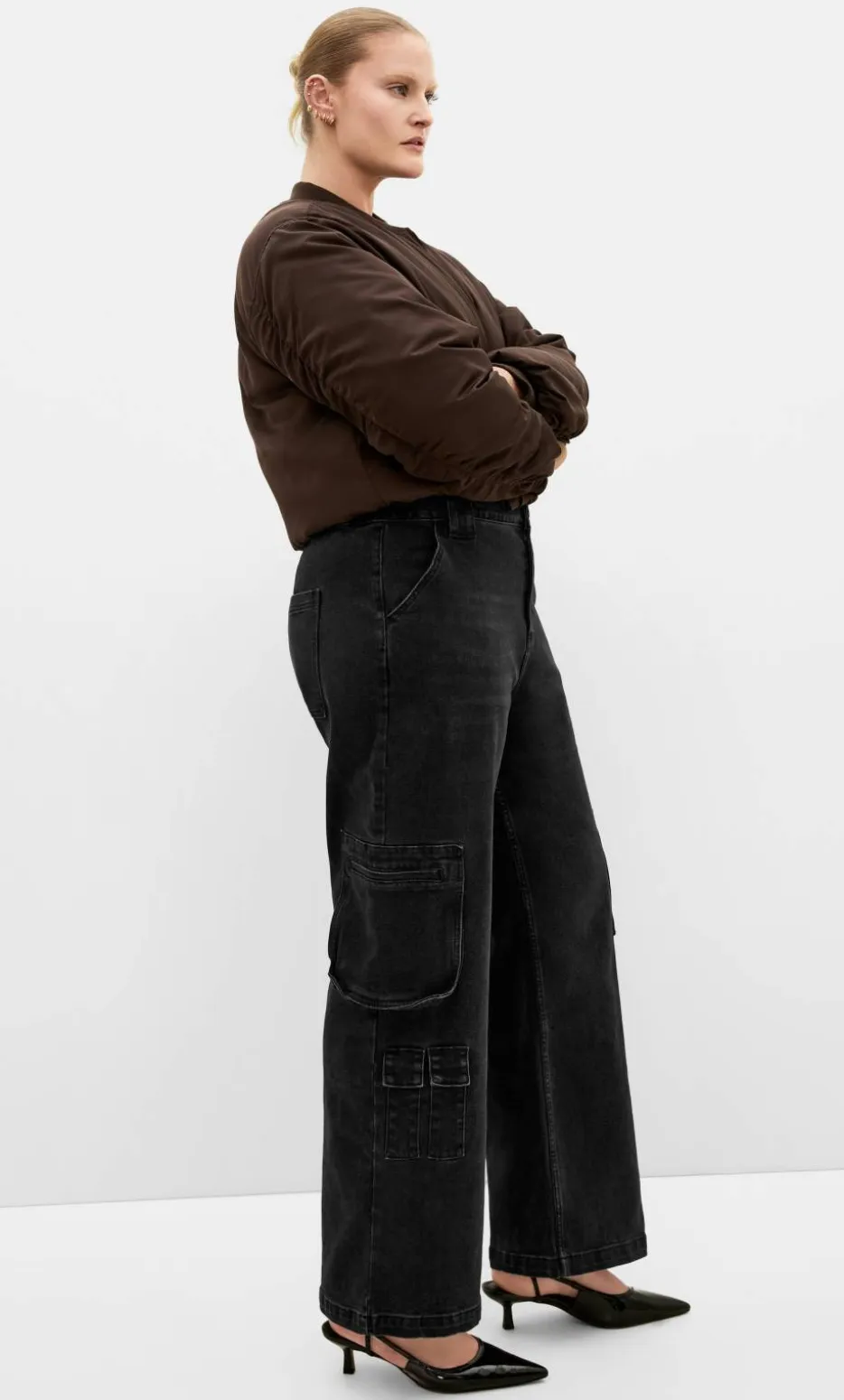 Harley Fit Miley Cargo Regular Jean - black wash
