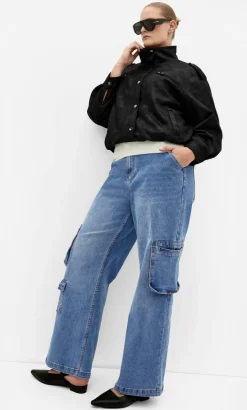 Harley Fit Miley Cargo Regular Jean - mid wash
