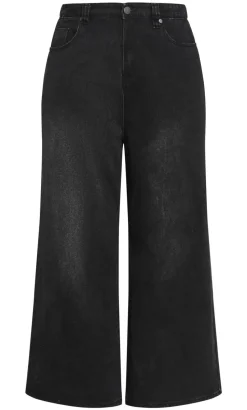 Harley Fit Olivia Relaxed Wide Leg Jean - black wash