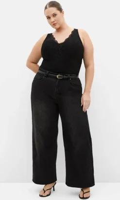 Harley Fit Olivia Relaxed Wide Leg Jean - black wash