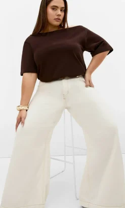 Harley Fit Piper Palazzo Regular Jean - white