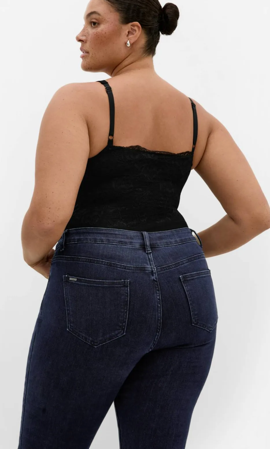 Harley Fit Side Split Flare Leg Jean - dark wash