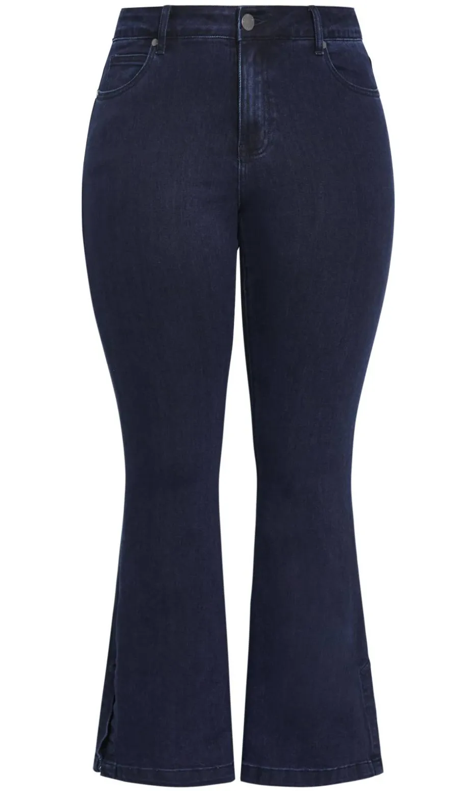 Harley Fit Side Split Flare Leg Jean - dark wash