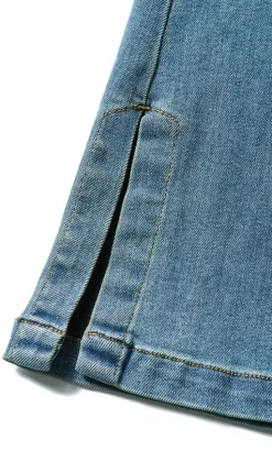 Harley Fit Side Split Flare Leg Jean - light wash