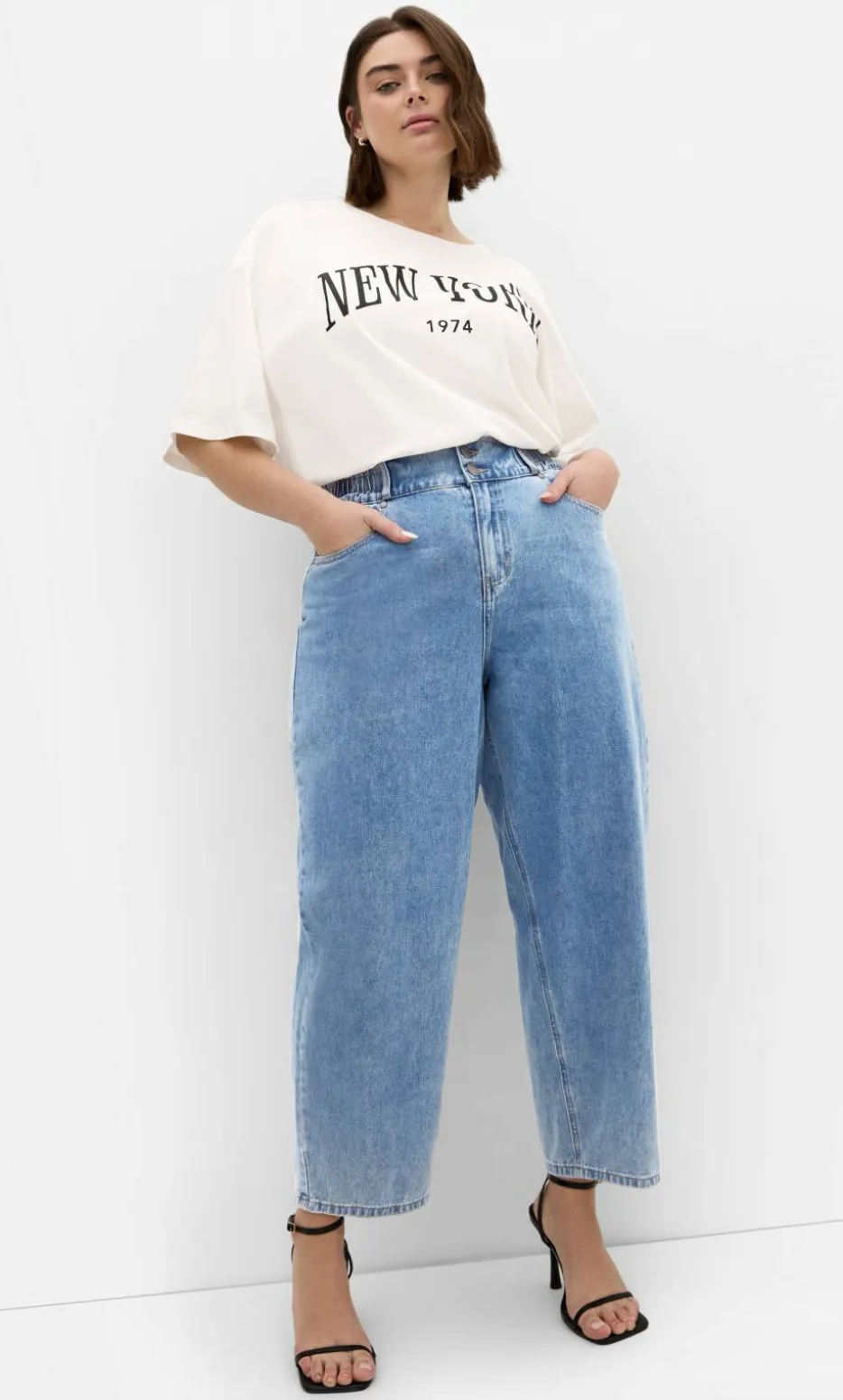 Harley Fit Stretch Waist Jean - mid wash
