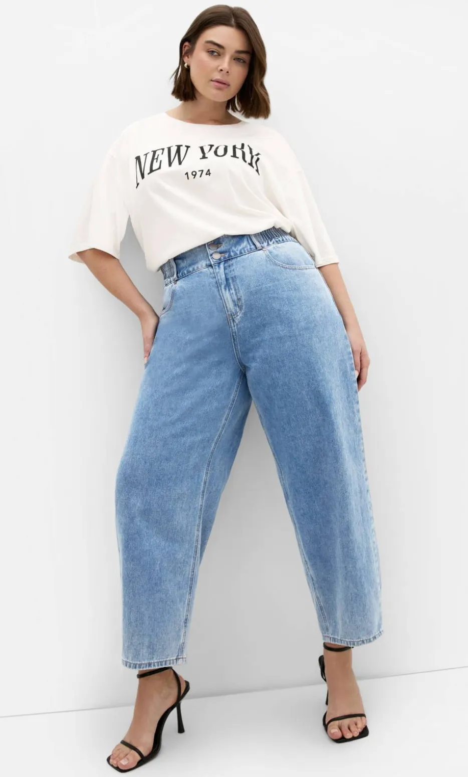 Harley Fit Stretch Waist Jean - mid wash