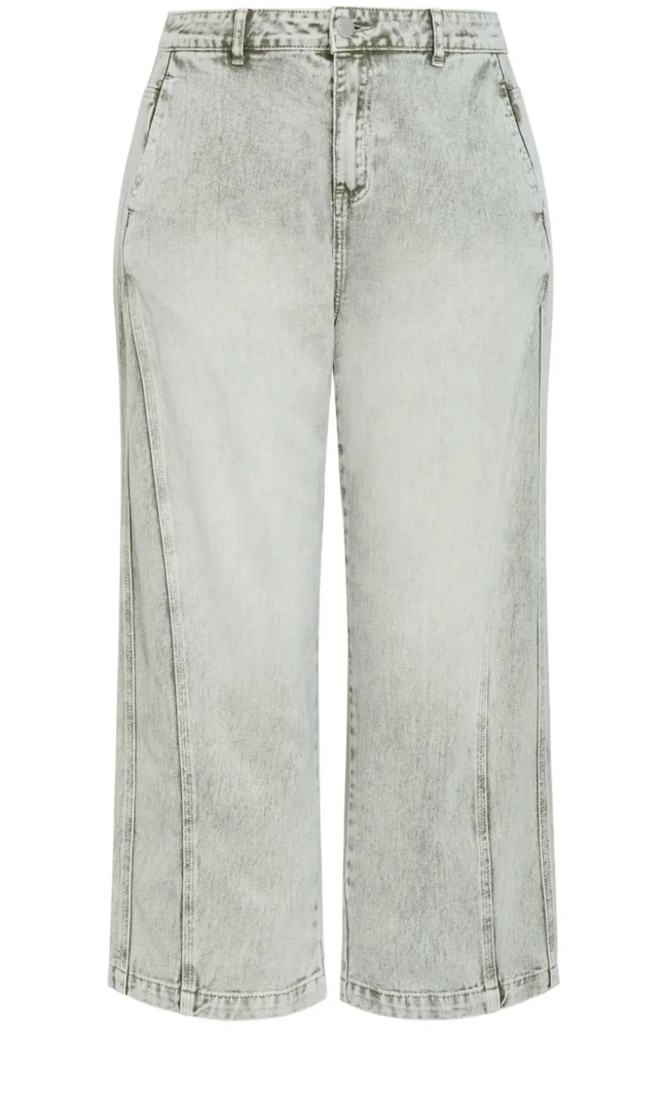 Harley Fit Tess Barrel Leg Ankle Grazer Jean - sage acid wash