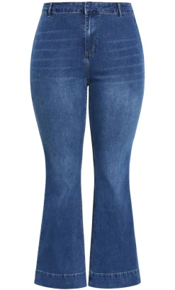 Harley Fit West End Flare Leg Jean - mid wash