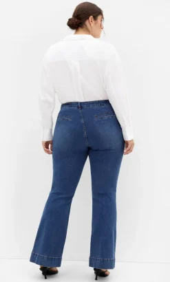 Harley Fit West End Flare Leg Jean - mid wash