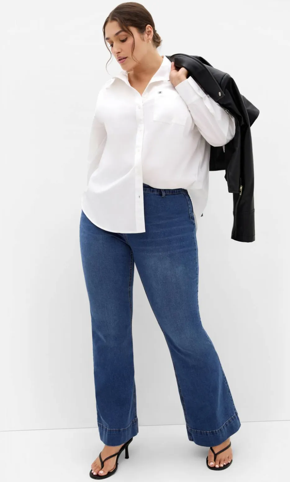 Harley Fit West End Flare Leg Jean - mid wash