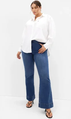 Harley Fit West End Flare Leg Jean - mid wash