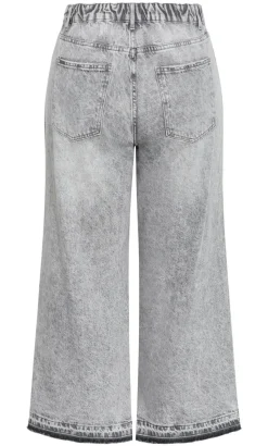 Harley Fit Wide Leg Crop Jean - grey wash