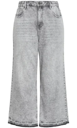Harley Fit Wide Leg Crop Jean - grey wash