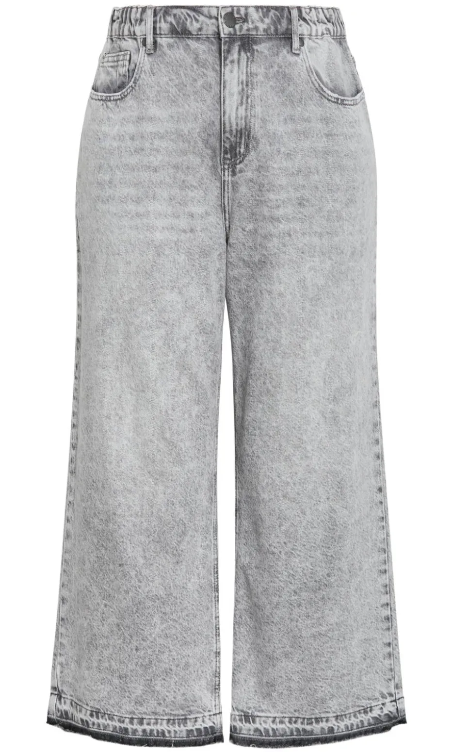 Harley Fit Wide Leg Crop Jean - grey wash