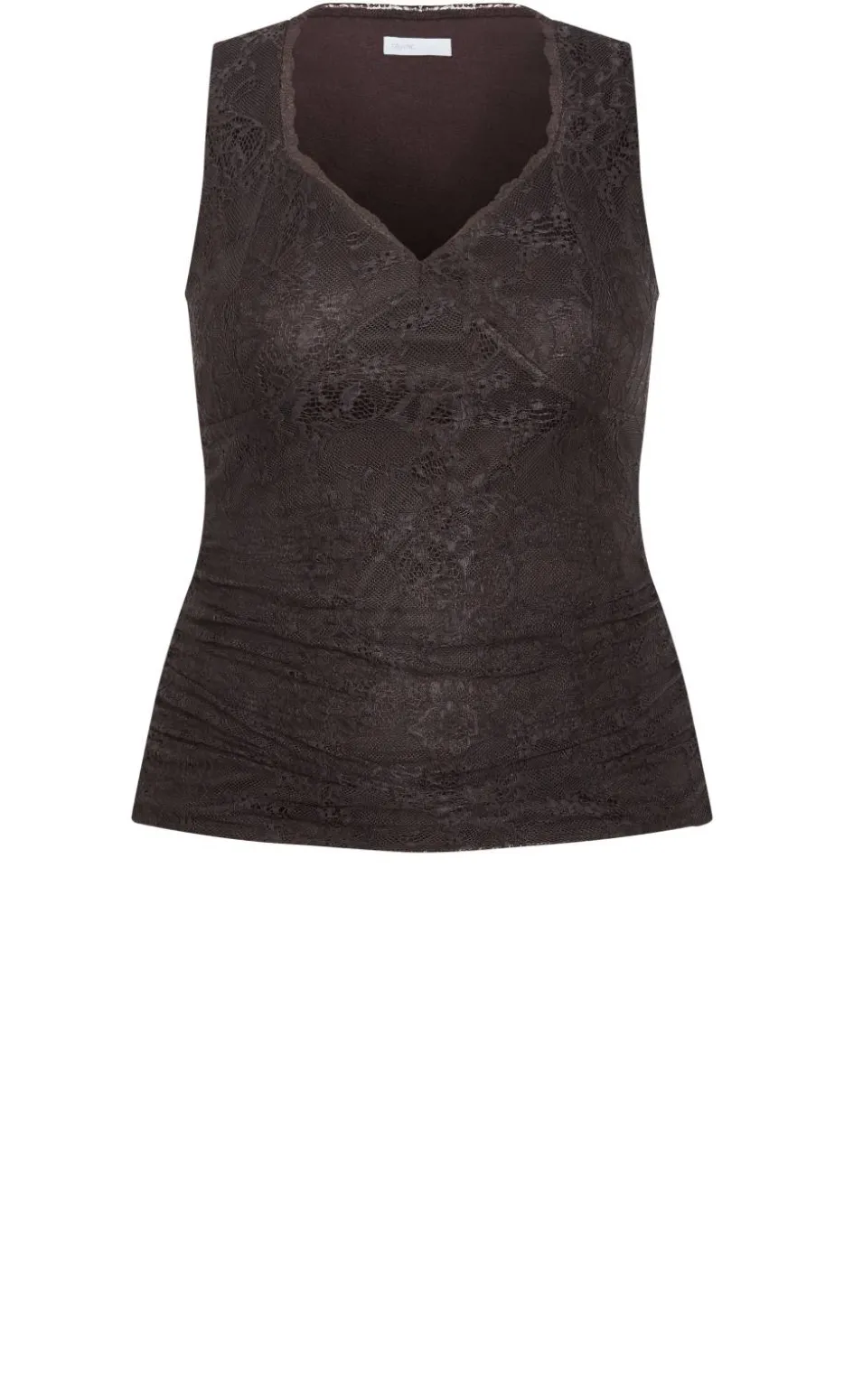 Haze Sleeveless Lace Top - espresso