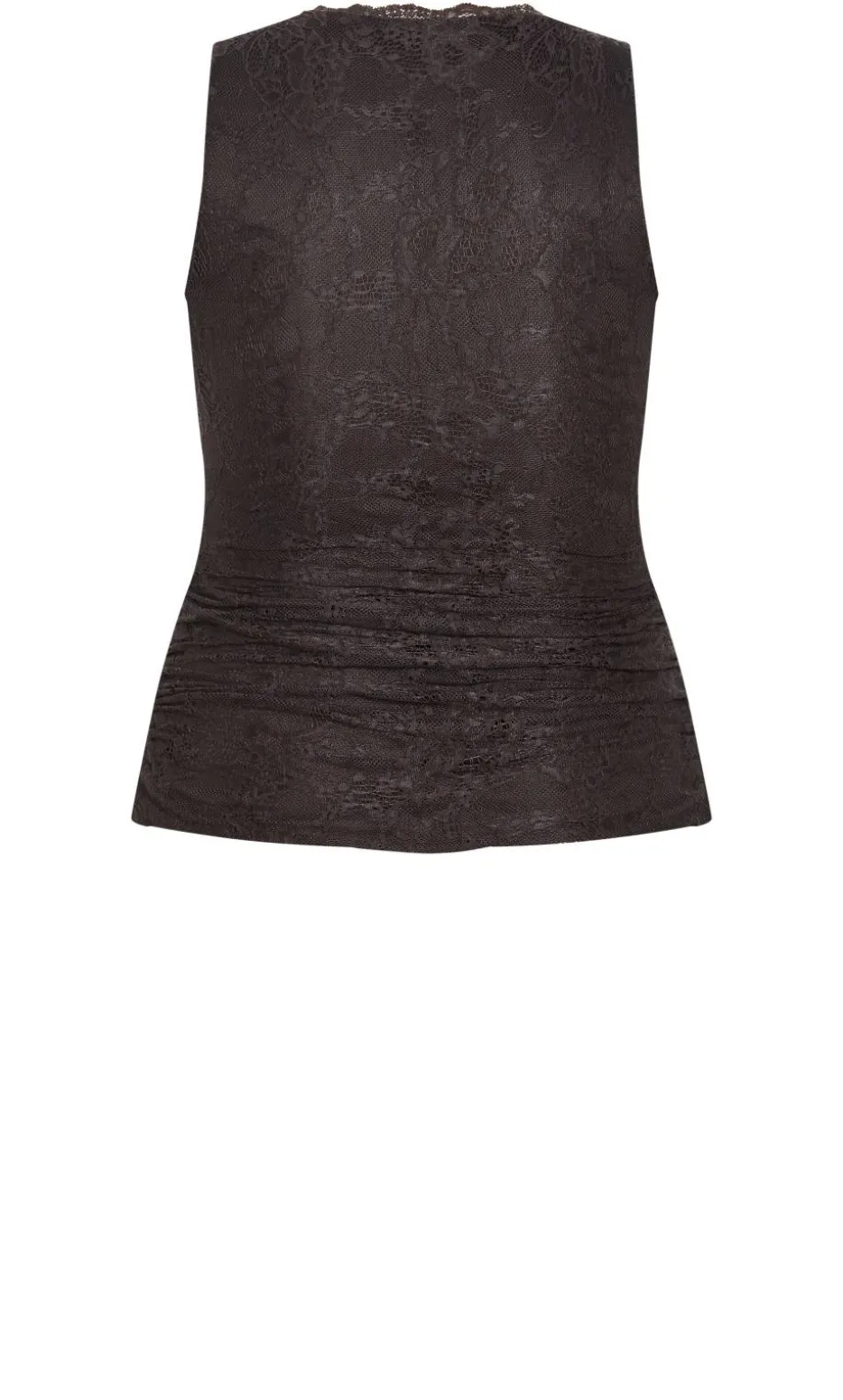 Haze Sleeveless Lace Top - espresso