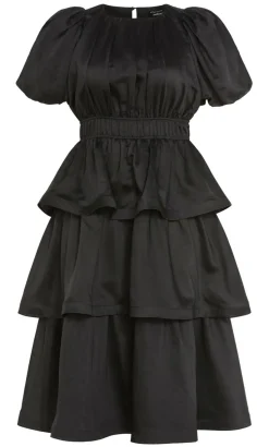 Heavenly Ruffle Maxi Dress - black