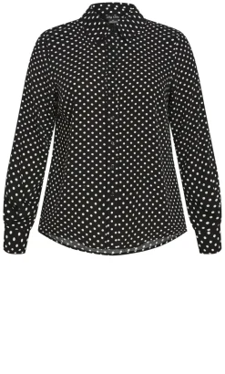 Hesper Mews Spot Shirt - black