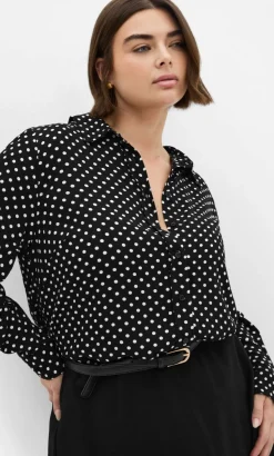 Hesper Mews Spot Shirt - black