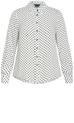 Hesper Mews Spot Shirt - white