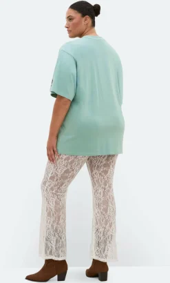 Indigo Cactus Oversized Cotton Tee - sage