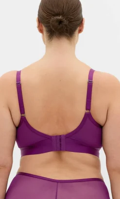 Ingrid Contour Longline Bra - purple iris
