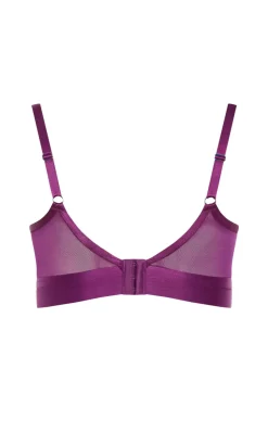 Ingrid Contour Longline Bra - purple iris