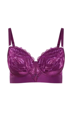 Ingrid Contour Longline Bra - purple iris