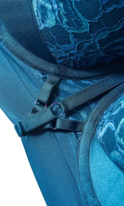 Ingrid Contour Longline Bra - teal