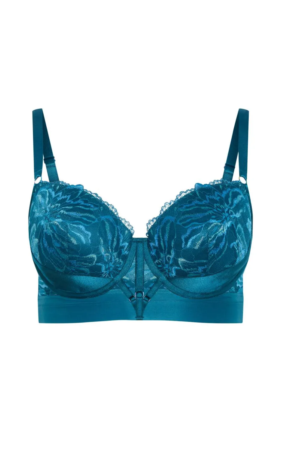Ingrid Contour Longline Bra - teal