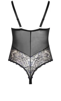 Ingrid Underwire Lace Bodysuit - black